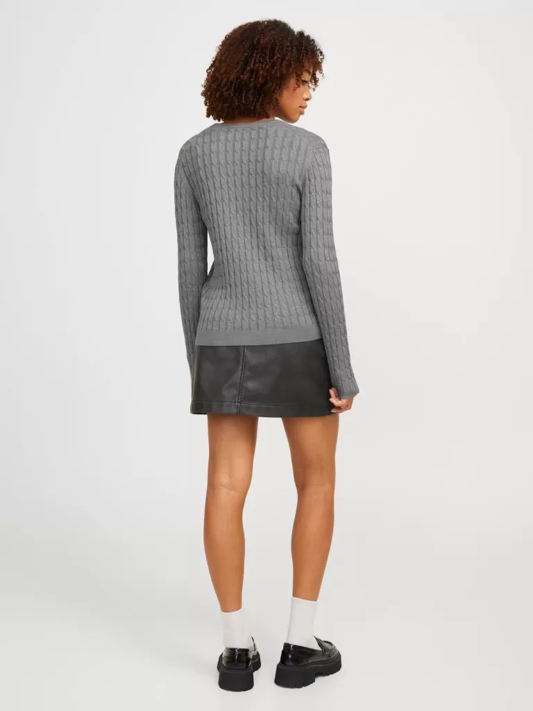 JACK & JONES Swetry^JXCARA Sweter wkładany przez głowę Szary