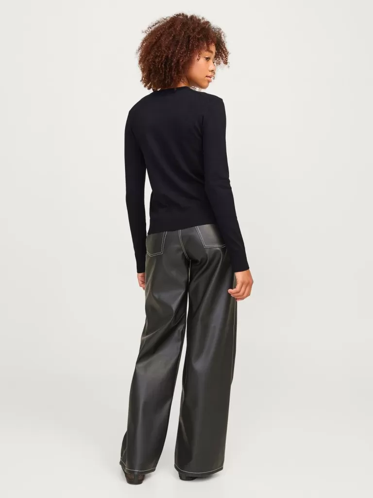 JACK & JONES Swetry^JXCARA Sweter wkładany przez głowę Czarny