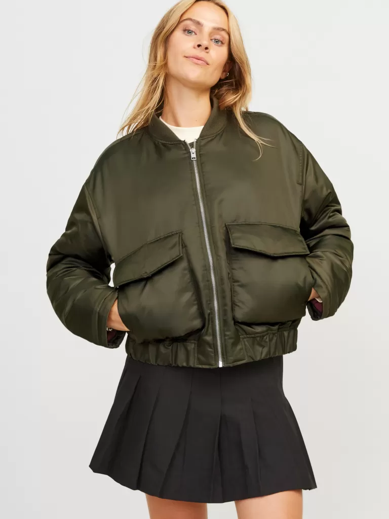 JACK & JONES Kurtki I Płaszcze^JXCAREN Kurtka bomberka Zielony