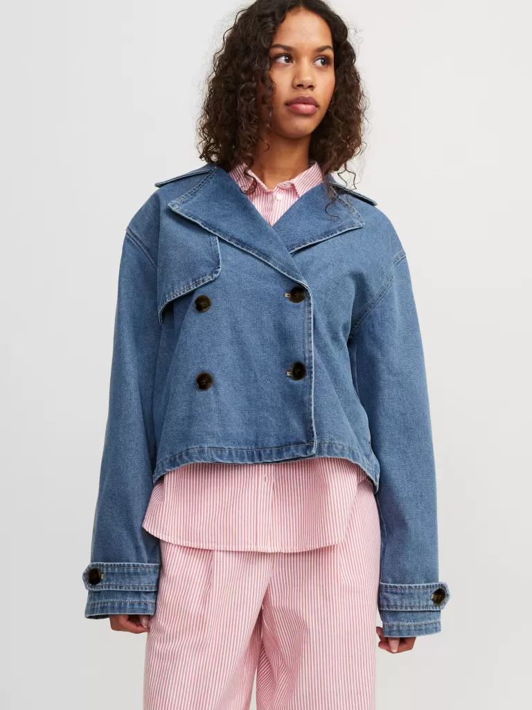 JACK & JONES Kurtki I Płaszcze^JXCARLIE Płaszcz prochowiec Niebieski