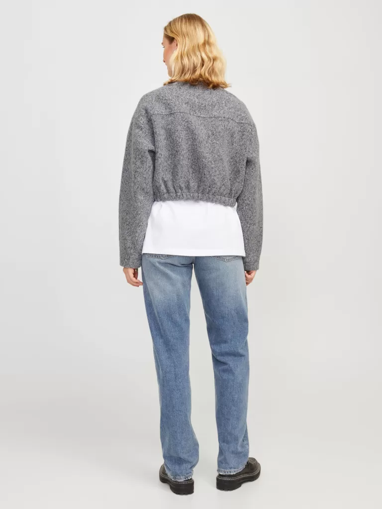JACK & JONES Kurtki I Płaszcze^JXCAROL Płaszcz wełniany Szary