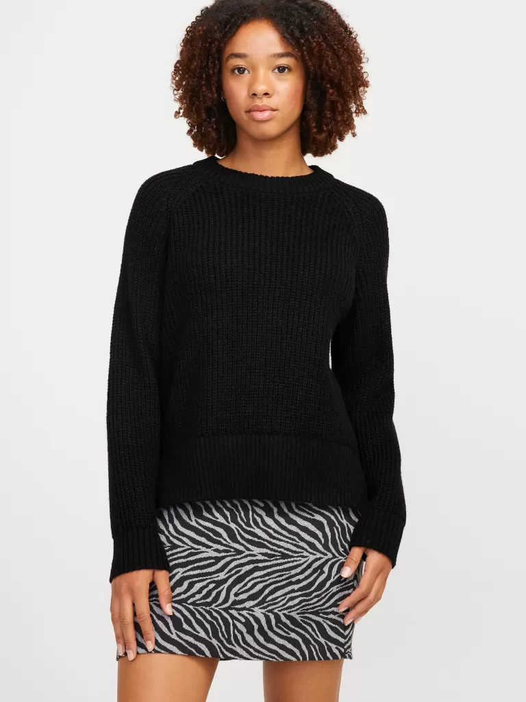 JACK & JONES Swetry^JXCAROLINA Sweter wkładany przez głowę Czarny
