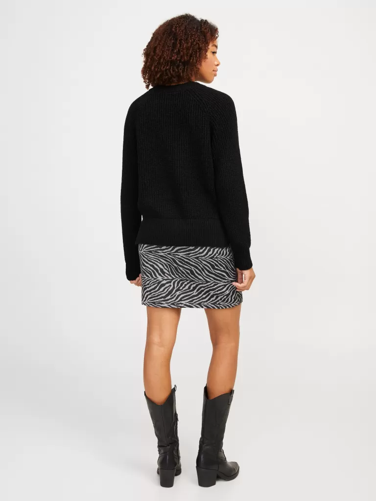 JACK & JONES Swetry^JXCAROLINA Sweter wkładany przez głowę Czarny