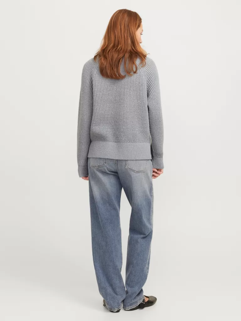 JACK & JONES Swetry^JXCAROLINA Sweter wkładany przez głowę Szary