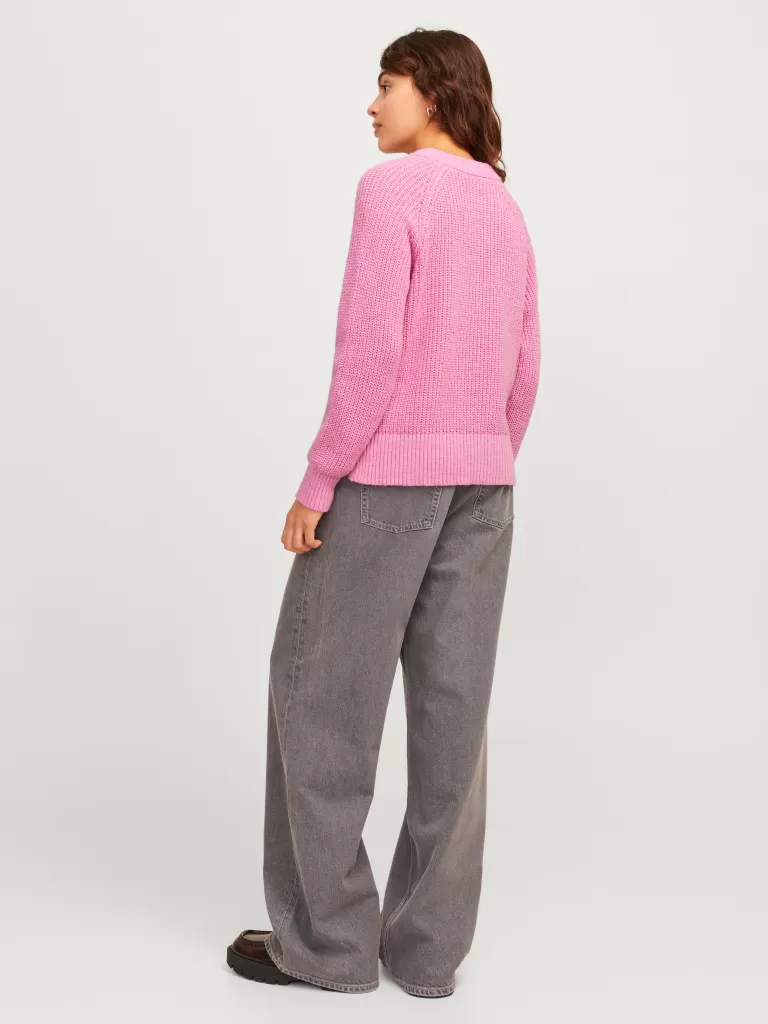 JACK & JONES Swetry^JXCAROLINA Sweter wkładany przez głowę Róży