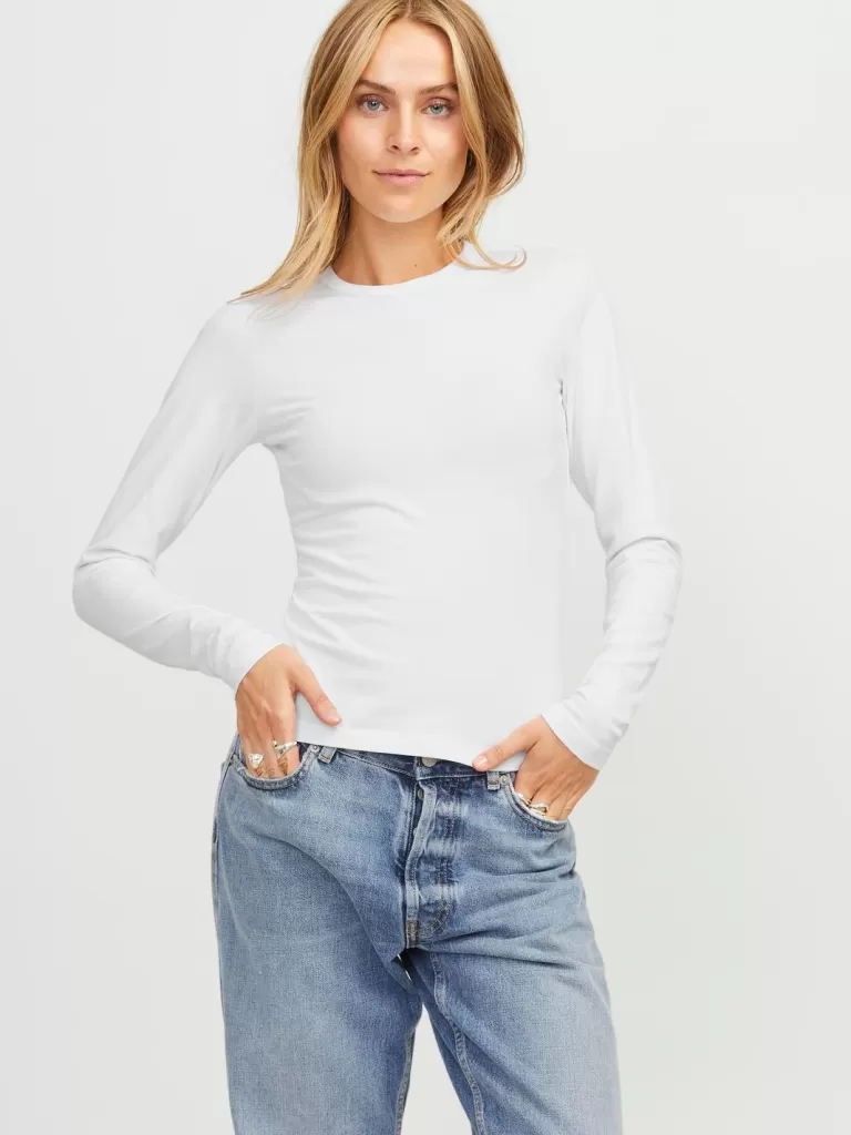 JACK & JONES Topy^JXCELINE T-shirt Biały