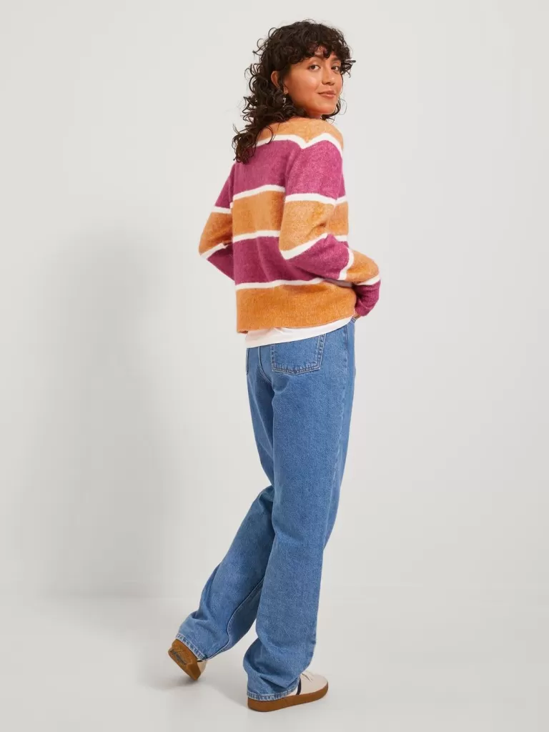 JACK & JONES Swetry^JXCHICK Sweter wkładany przez głowę Pomarańczowy