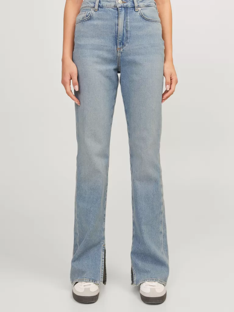JACK & JONES Jeansy^JXCIARA SLIM LONG HW JEANS C107 DNM Niebieski