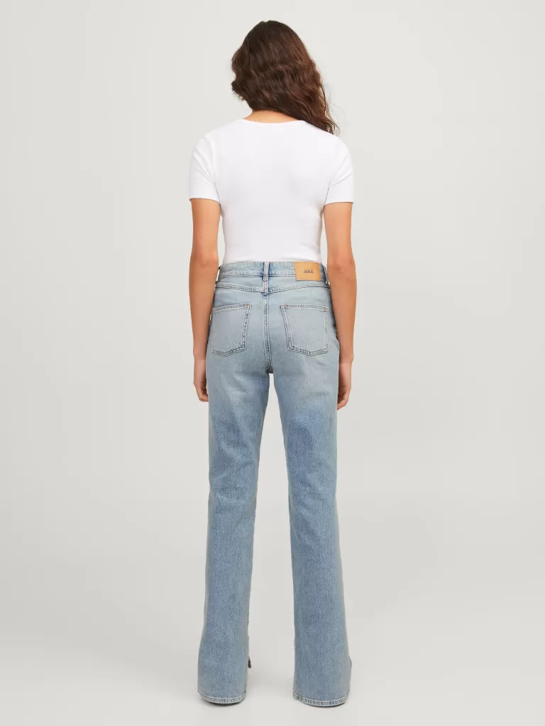JACK & JONES Jeansy^JXCIARA SLIM LONG HW JEANS C107 DNM Niebieski
