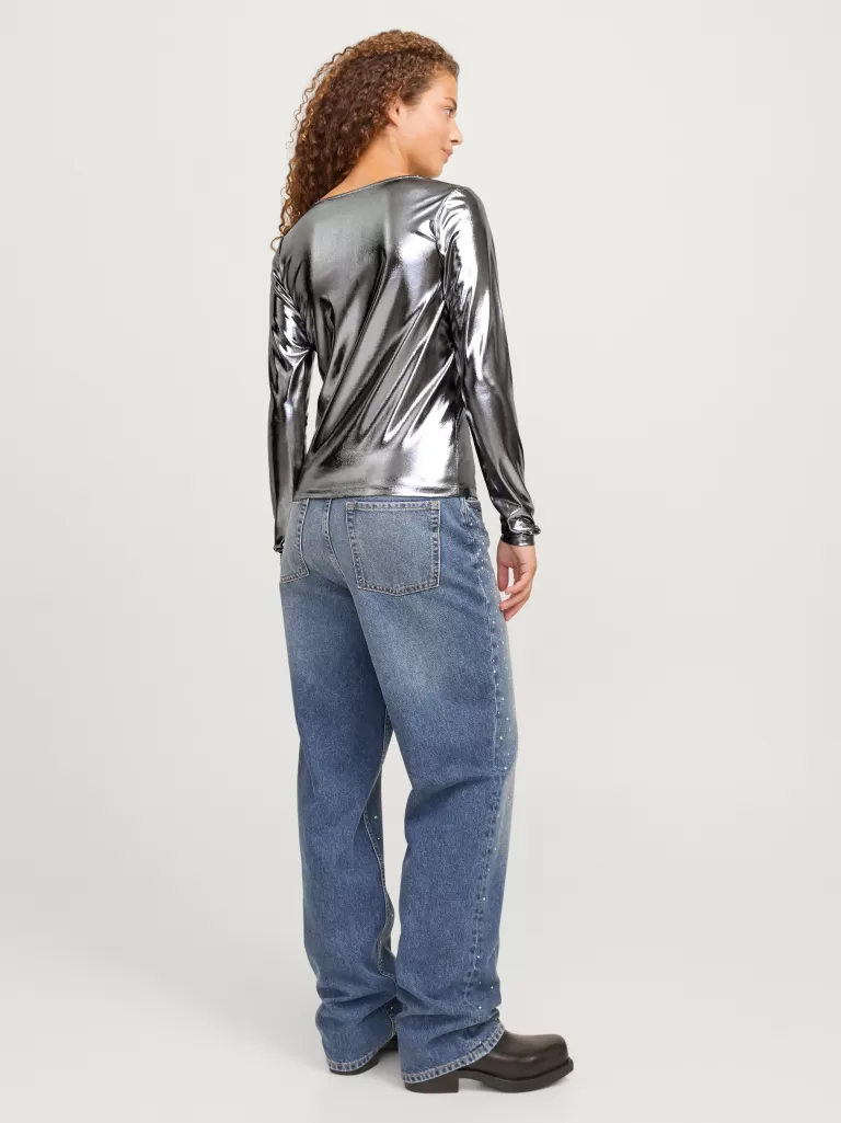 JACK & JONES Topy^JXDINA Góra Szary