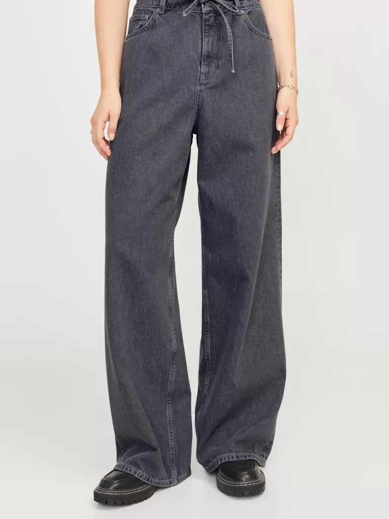 JACK & JONES Jeansy | Denim^JXEDA BAGGY MW JEANS R210 EX DNM Szary
