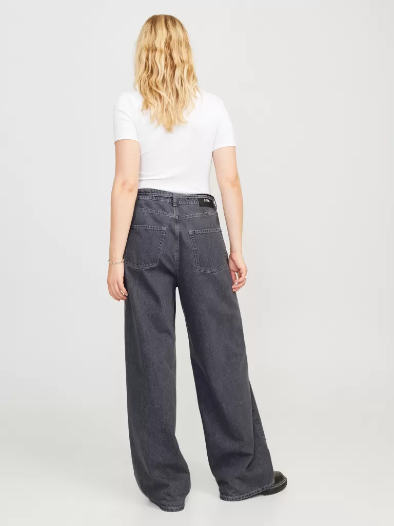 JACK & JONES Jeansy | Denim^JXEDA BAGGY MW JEANS R210 EX DNM Szary