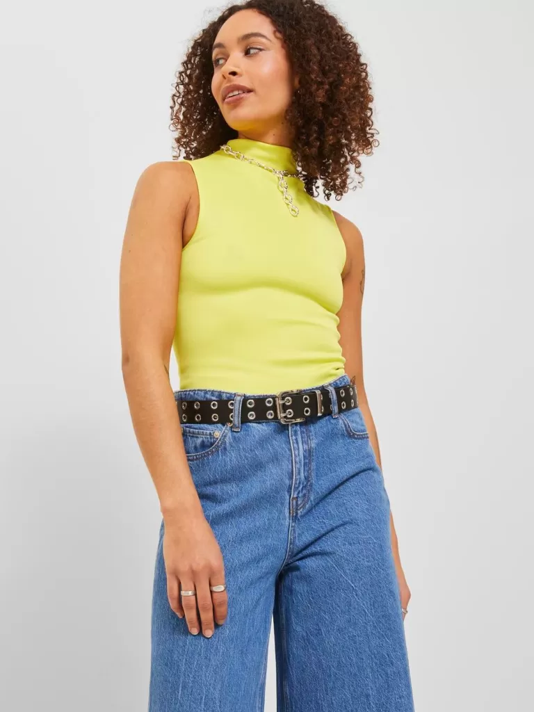 JACK & JONES Topy^JXELLIE Góra Żółty