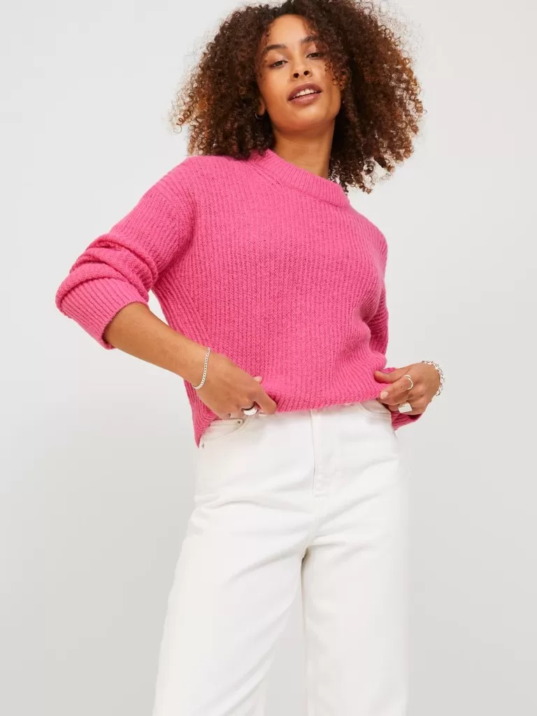 JACK & JONES Swetry^JXEMBER Sweter wkładany przez głowę Róży