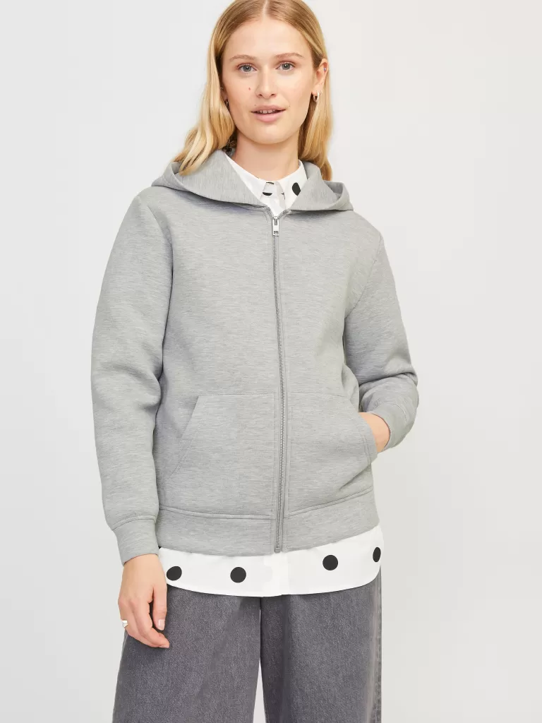 JACK & JONES Bluzy^JXEMMA Bluza z kapturem Szary