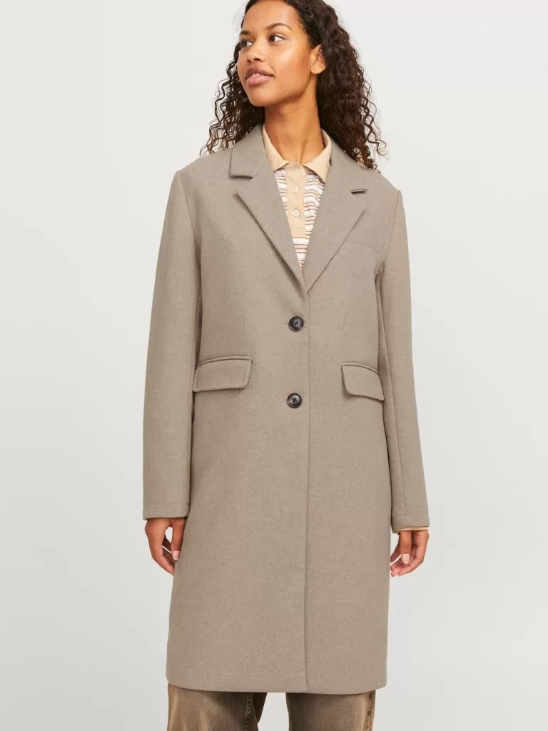 JACK & JONES Kurtki I Płaszcze^JXEMMA Płaszcz Beżowy
