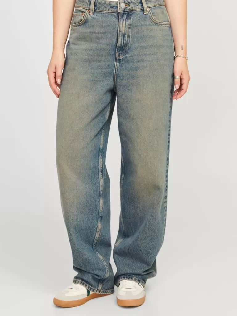 JACK & JONES Jeansy | Denim^JXERIN BAGGY MW R204 JEANS DNM LN Niebieski