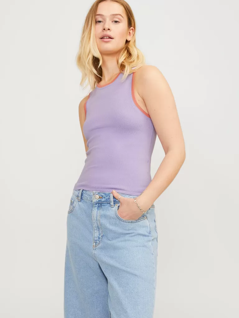JACK & JONES Topy | Swetry^JXEVELYN Góra Fioletowy