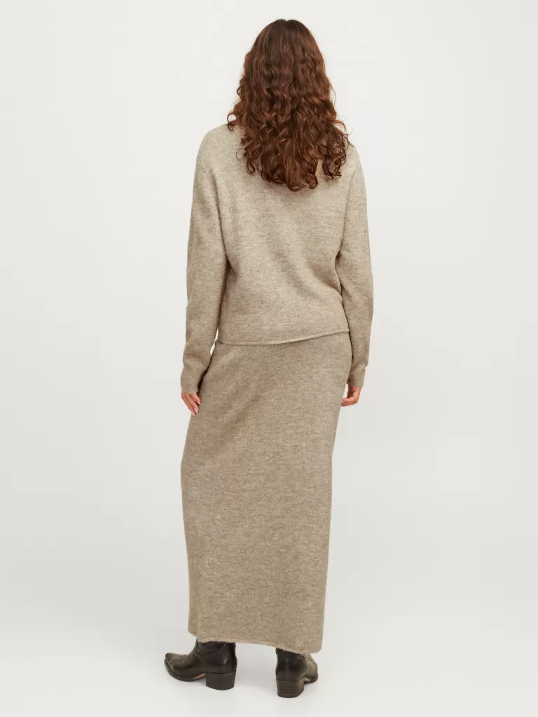 JACK & JONES Swetry^JXEVI Sweter wkładany przez głowę Beżowy