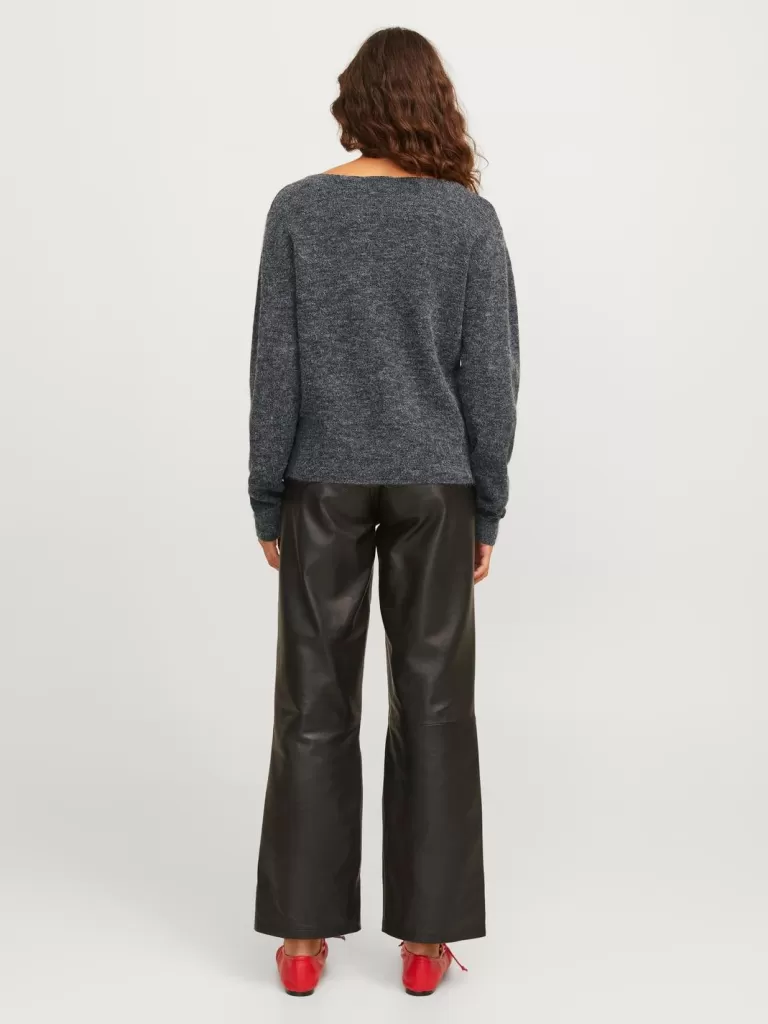 JACK & JONES Swetry^JXEVI Sweter wkładany przez głowę Szary