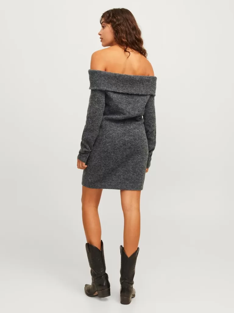 JACK & JONES Swetry^JXEVI Sweter wkładany przez głowę Szary