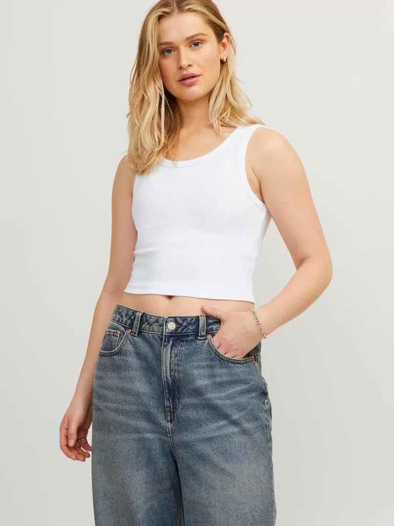 JACK & JONES Topy^JXFALLON Góra Biały