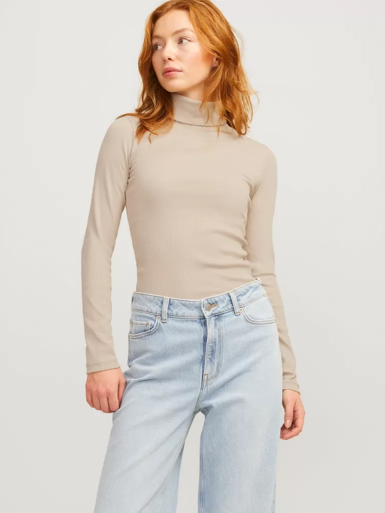 JACK & JONES Swetry^JXFAN Golf Beżowy