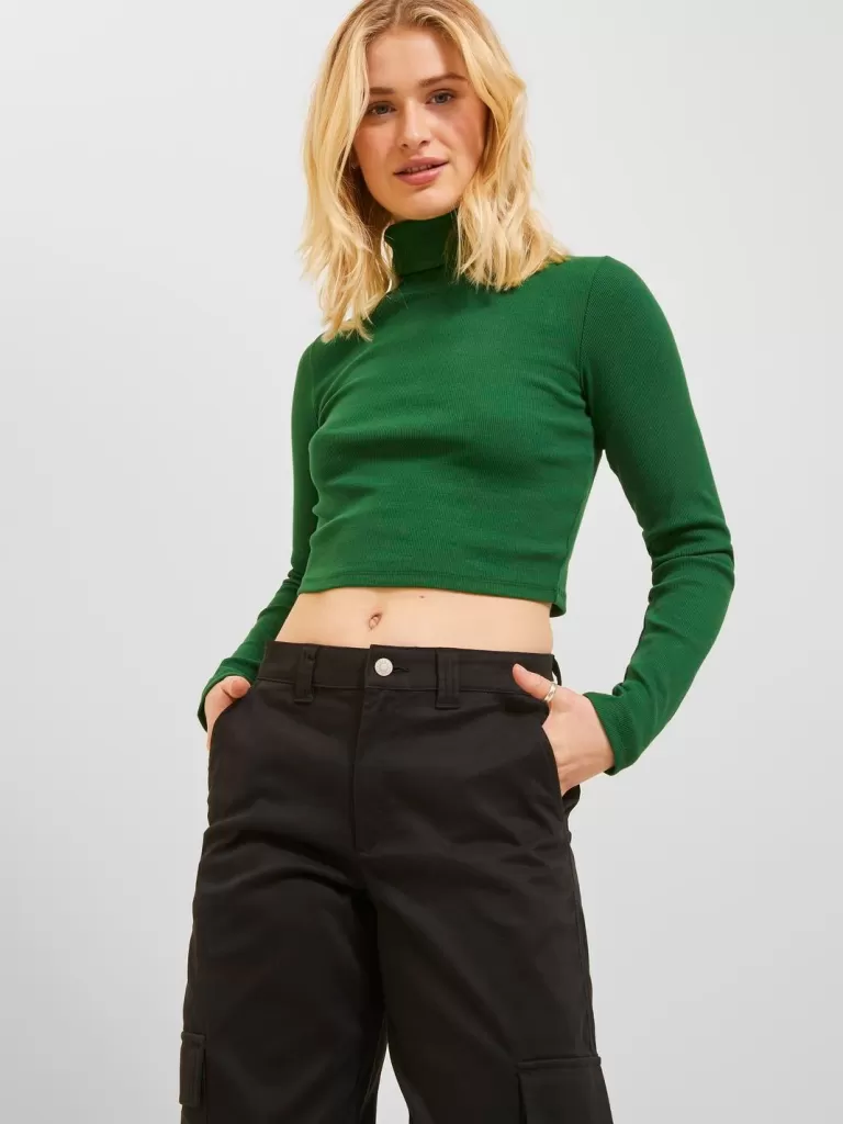 JACK & JONES Topy^JXFAN Góra Zielony