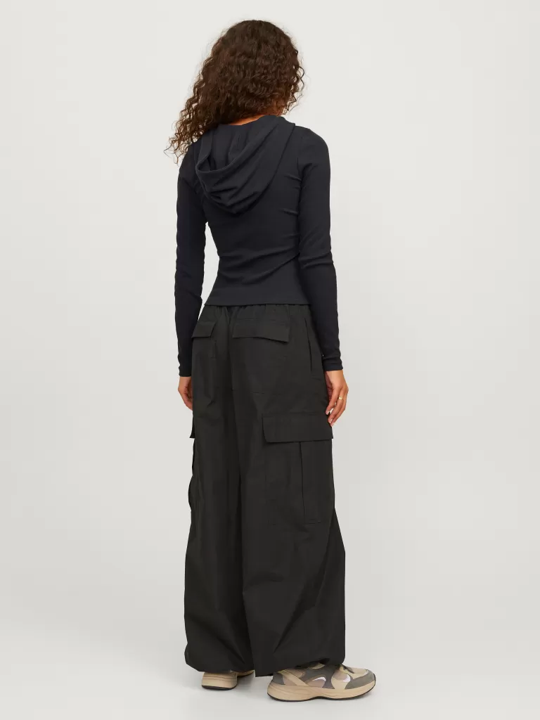JACK & JONES Bluzy^JXFANANDA Bluza zapinana na zamek Czarny