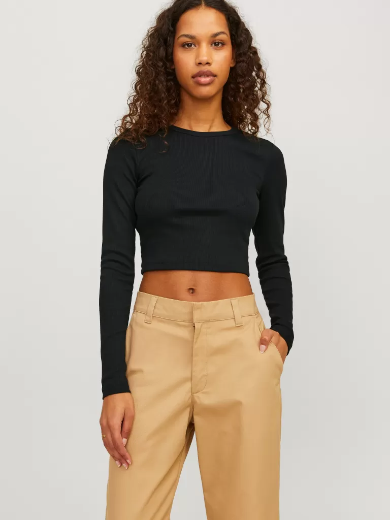JACK & JONES Topy^JXFELINE T-shirt Czarny