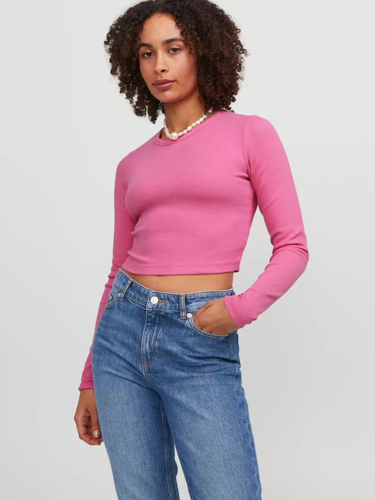 JACK & JONES Topy^JXFELINE T-shirt Róży