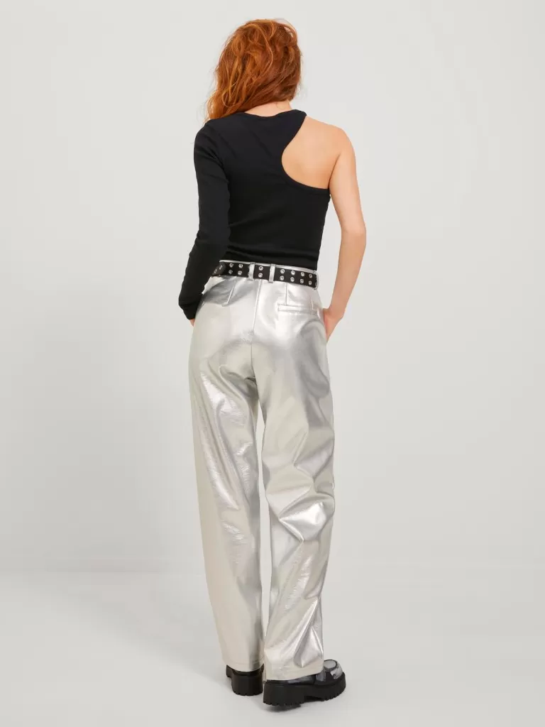 JACK & JONES Topy^JXFIKA Asymetryczna góra Czarny