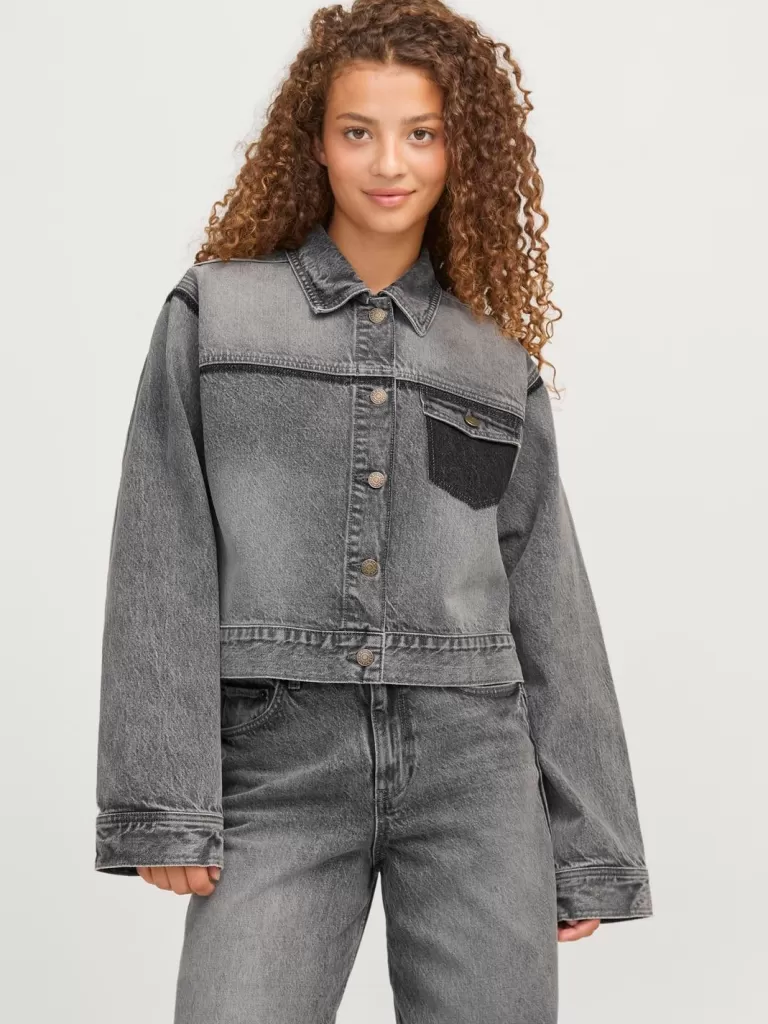 JACK & JONES Kurtki I Płaszcze | Denim^JXFIONA Kurtka jeansowa Szary