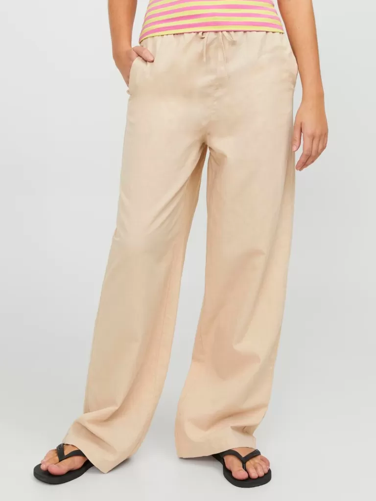 JACK & JONES Spodnie^JXFLORA Spodnie Beżowy