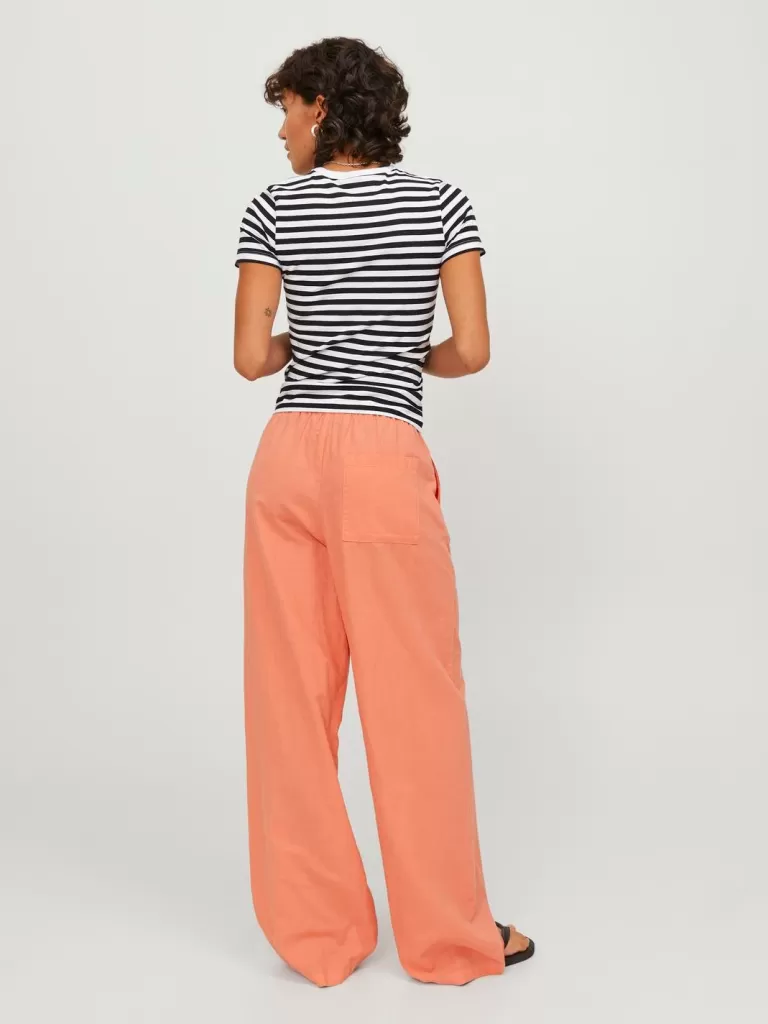 JACK & JONES Spodnie^JXFLORA Spodnie Róży