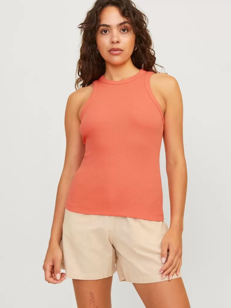 JACK & JONES Topy^JXFOREST Góra Pomarańczowy