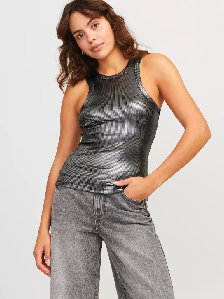 JACK & JONES Topy^JXFOREST Koszulka bokserka Szary