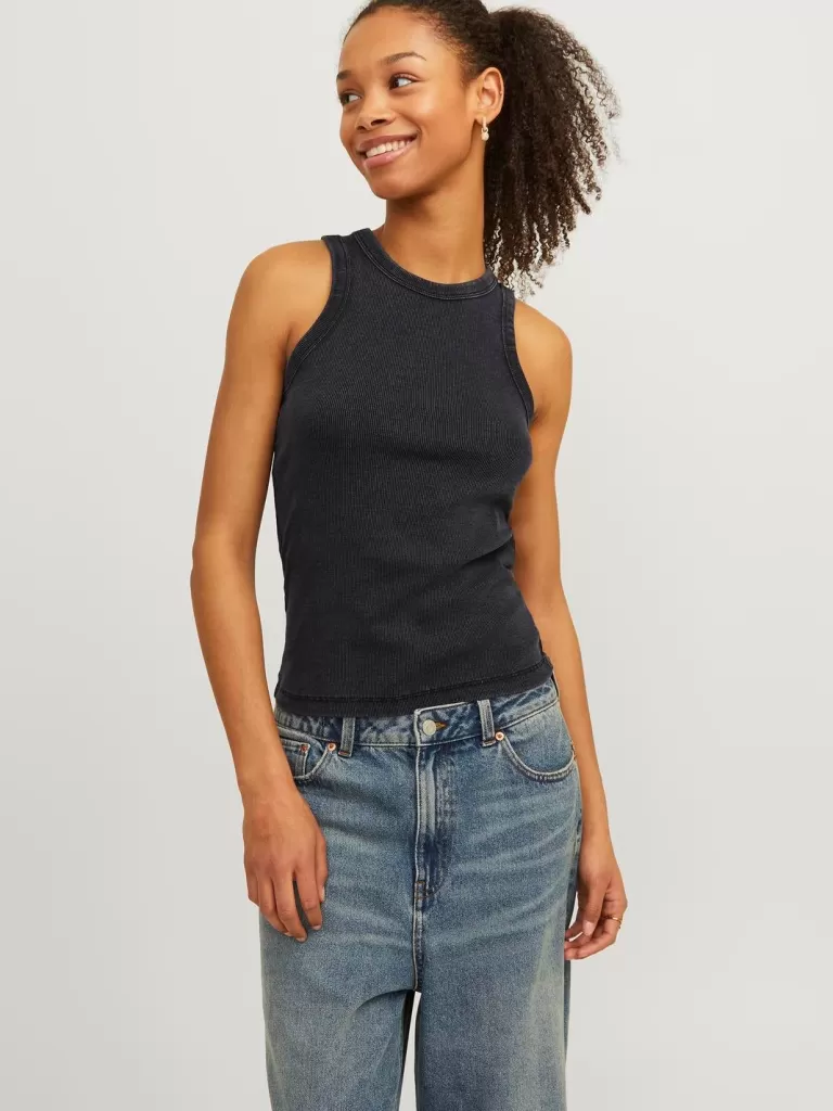 JACK & JONES Topy^JXFOREST Koszulka bokserka Czarny