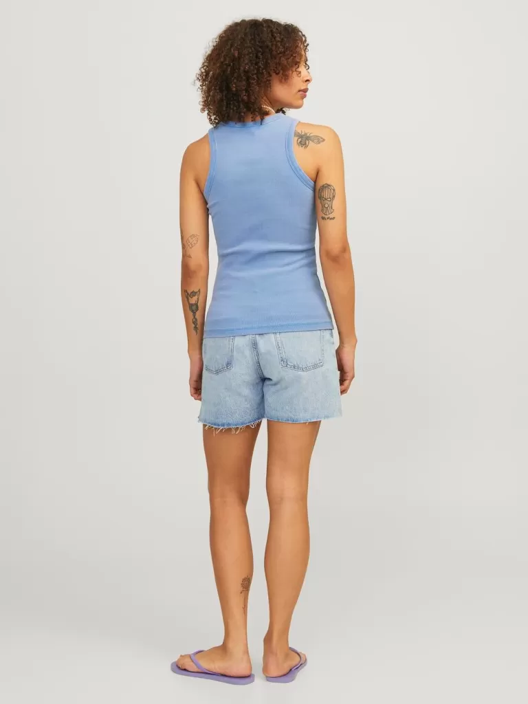 JACK & JONES Topy^JXFOREST Koszulka bokserka Niebieski