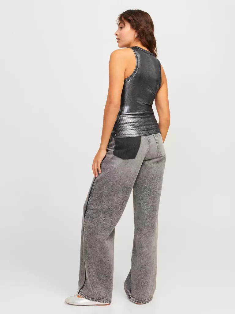 JACK & JONES Topy^JXFOREST Koszulka bokserka Szary
