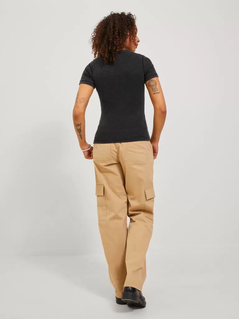JACK & JONES Topy^JXFRANKIE T-shirt Czarny