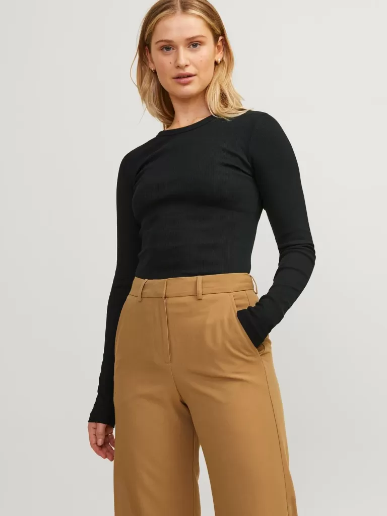 JACK & JONES Topy^JXFREYA T-shirt Czarny