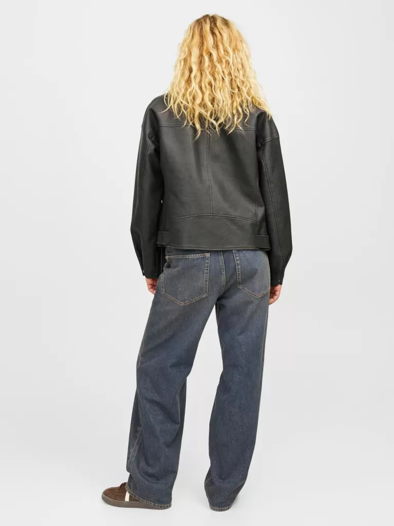 JACK & JONES Kurtki I Płaszcze^JXFRIDA Skórzana kurtka Czarny