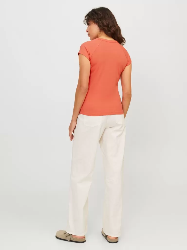JACK & JONES Topy^JXFRIEND Góra Pomarańczowy