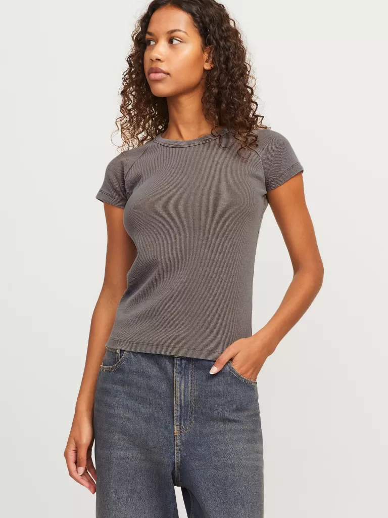 JACK & JONES Topy^JXFRIEND T-shirt Szary