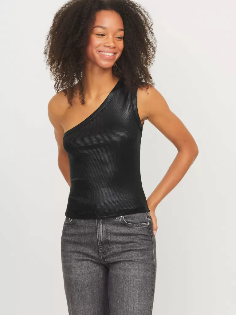 JACK & JONES Topy^JXFUNDA Koszulka bokserka Czarny
