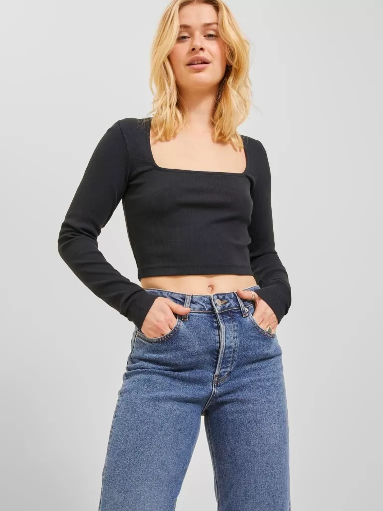 JACK & JONES Topy^JXFURA Góra Czarny