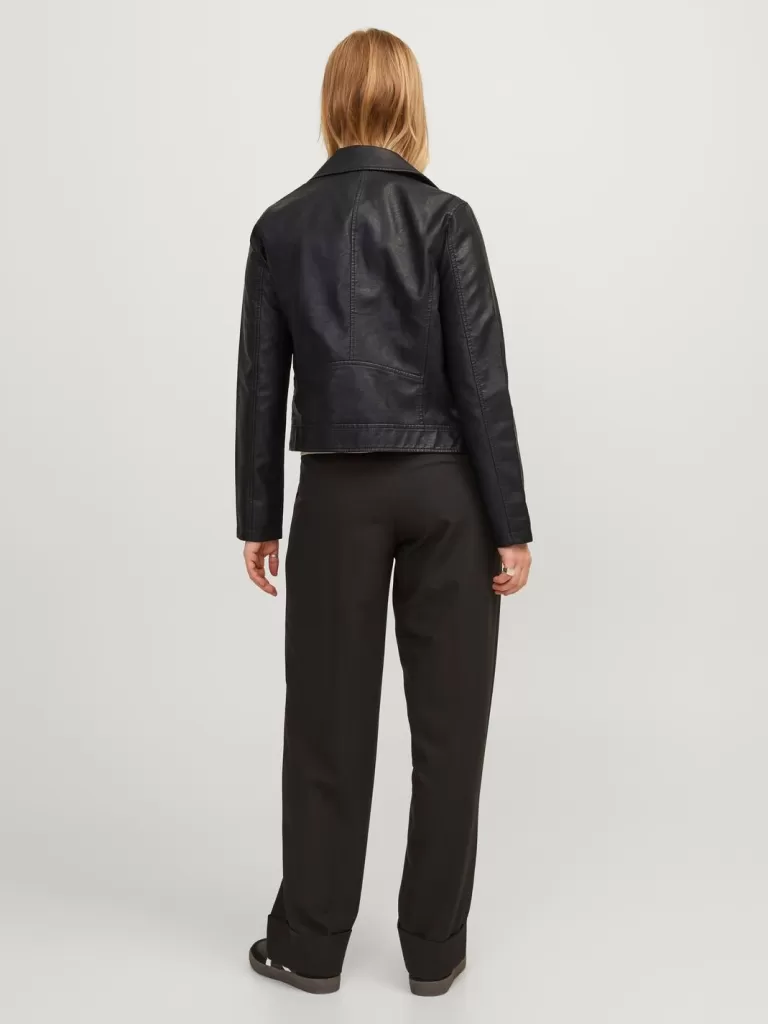 JACK & JONES Kurtki I Płaszcze^JXGAIL Skóropodobna kurtka motocyklowa Czarny