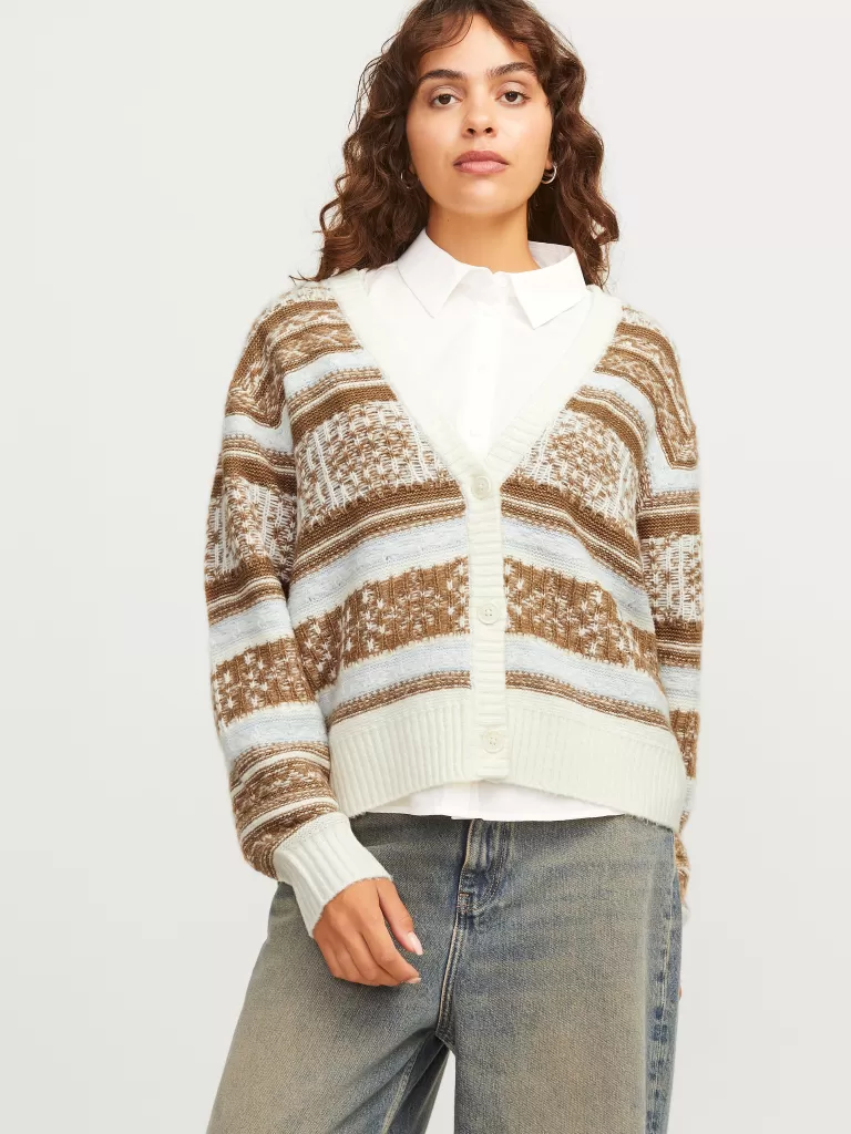 JACK & JONES Swetry^JXGALILEA Kardigan Brązowy
