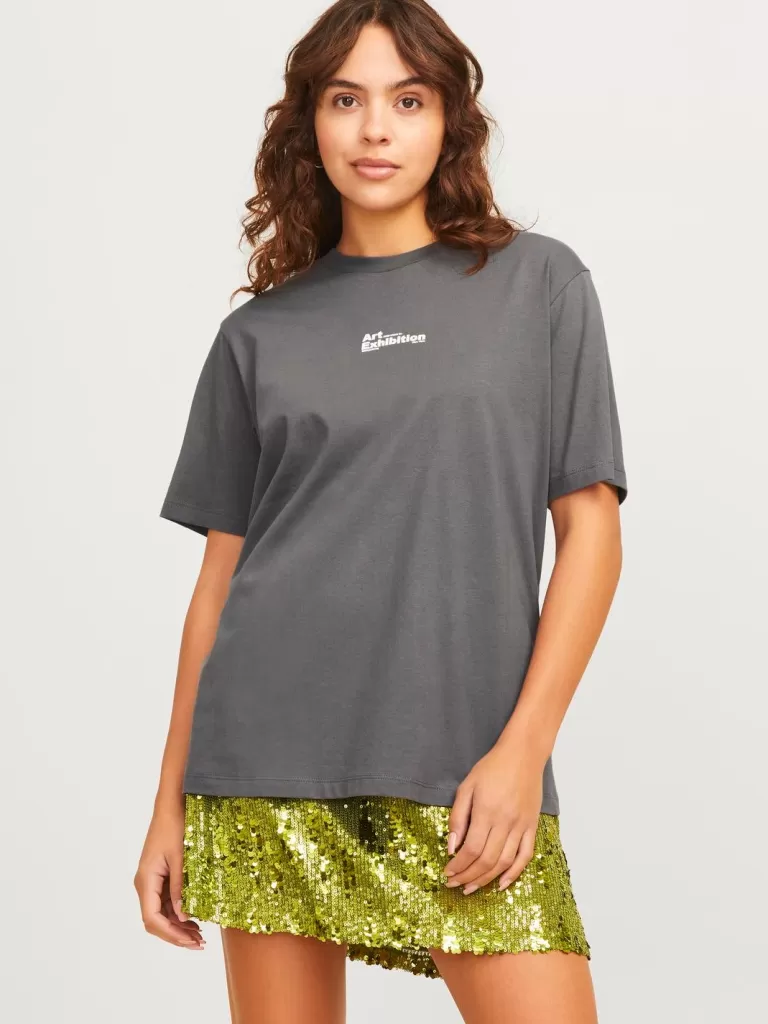 JACK & JONES Topy^JXGALLERY T-shirt Szary